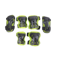 Набор защиты Tech Team Safety line 700 черно-салатовый (РАЗМЕР L)